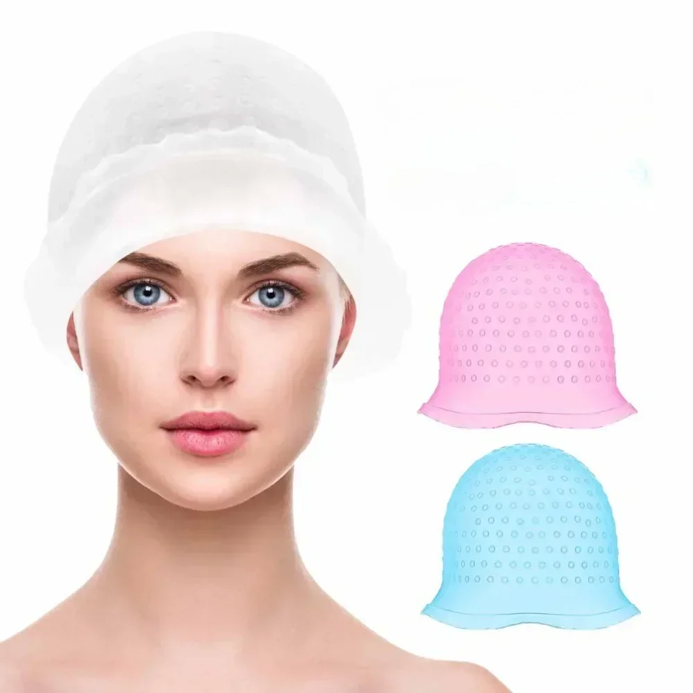 살롱 실리콘 헤어 컬러링 캡 하이라이트 재사용 가능한 바늘 헤어 죽어가는 설탕 장식 모자 가정용 염료 헤어 스타일링 도구 액세서리 title=살롱 실리콘 헤어 컬러링 캡 하이라이트 재사용 가능한 바늘 헤어 죽어가는 설탕 장식 모자 가정용 염료 헤어 스타일링 도구 액세서리