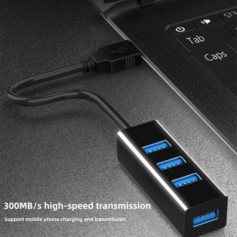 휴대용 4 포트 USB 3.0 허브 고속 USB 케이블 분배기 충전기 연장 케이블 USB 분배기 어댑터 OTG 전화 PC 30/120cm