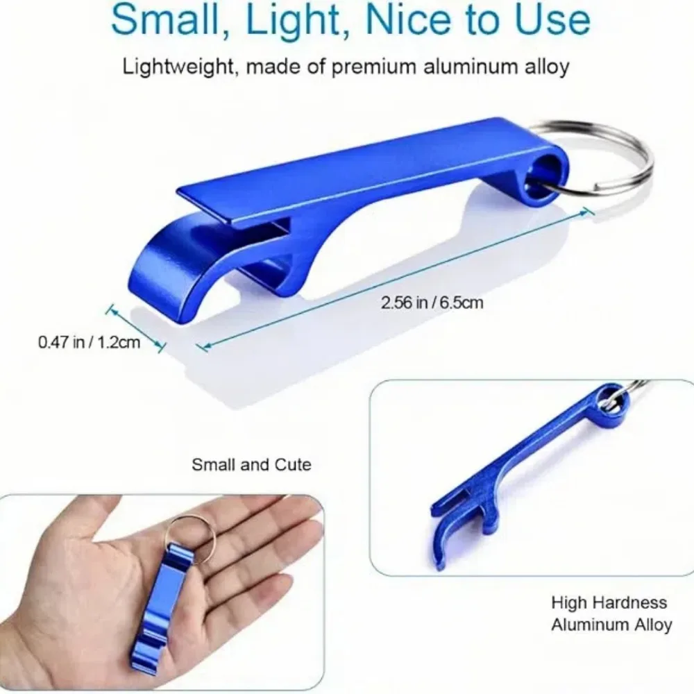 5PCSCustom 로고 이름 병따개 맥주 키 체인 열쇠 고리 다기능 레이저 조각 열쇠 고리 체인 바 광고 멀티 컬러 선물