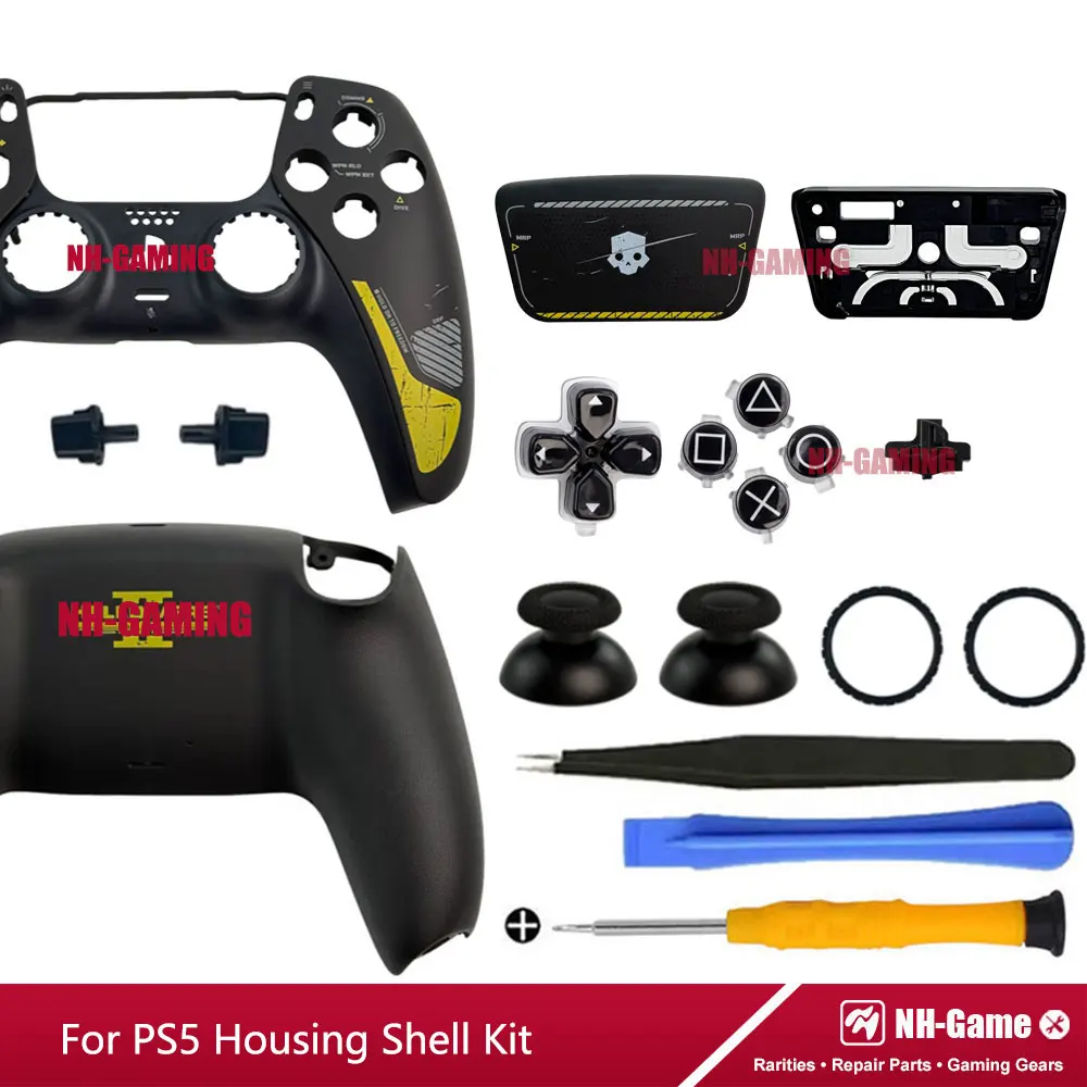 PS5 컨트롤러 쉘 제한 30주년 기념 하우징 케이스 BDM-010/020/030/040/050 전면 후면 터치패드 커버 3D 캡 버튼