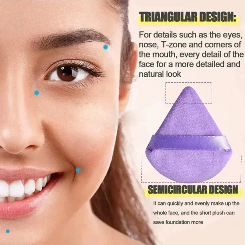 12Pcs 다목적 메이크업 스펀지 세트 화장품 블렌더 뷰티 에그 벨벳 트라이앵글 파우더 퍼프 핑거 퍼프 메이크업 액세서리