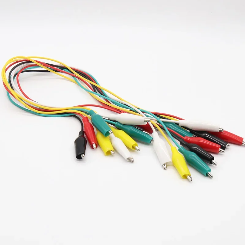 10pcs2pcs 라인 길이 45cm 악어 클립 번호 28mm 양면 악어 클립 케이블 악어 클립 와이어 테스트 와이어 클립