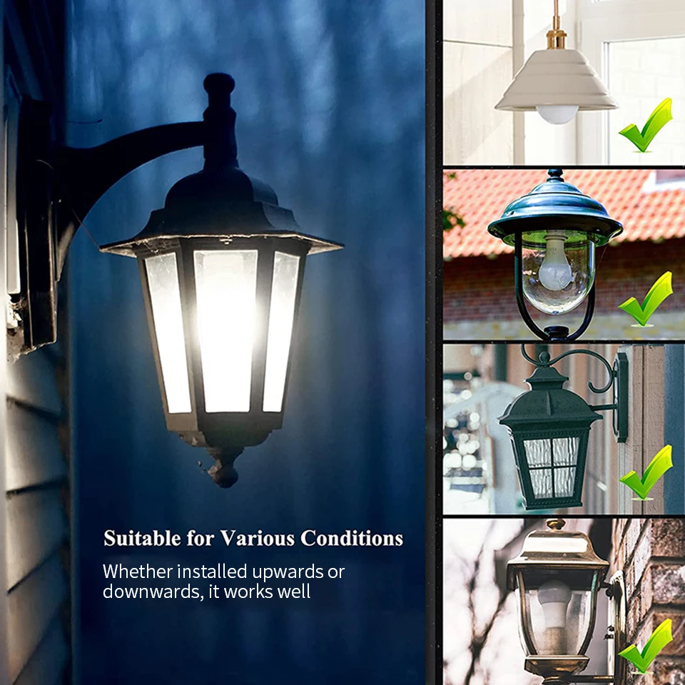 WLampada LED E27 레이더 모션 센서 전구, 적외선 감지 스마트 램프, 야간 작업, 20W 18W 15W 12W 9W 6, 189-265V, 4 개