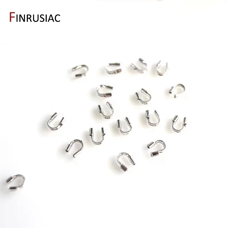 보석 만들기위한 14/18K 골드 도금 황동 와이어 보호기, 와이어 가디언 코드 보호기 U 모양 걸쇠 커넥터 DIY 액세서리