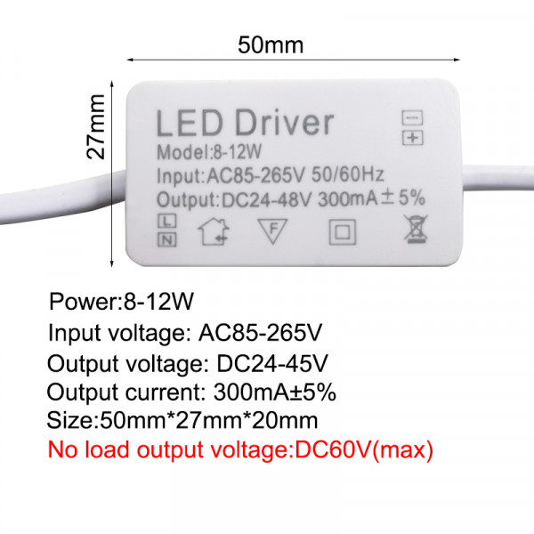 LED 전원 공급 장치 AC85-265V 조명 변압기, 300mA 1W 3W 5W 7W 12W 18W 20W 25W 36W