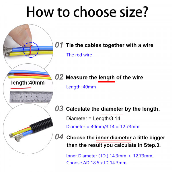 케이블 랩 보호대 플라스틱 슬리브, 유연한 분할 직조 와이어 커버, 블랙 와이어 도관, 나선형 튜브, 1 m, 5 m, 10m