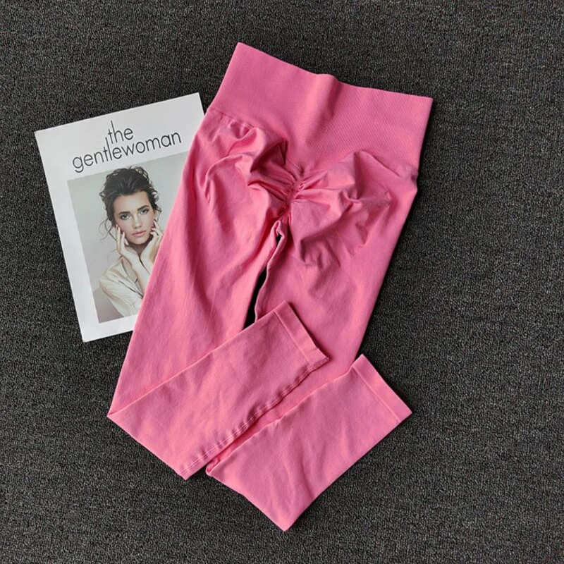 원활한 스포츠 요가 하이 웨이스트 바지 레깅스 스포츠 요가 체육관을 통해 볼 빠른 건조 바지 엉덩이 바지