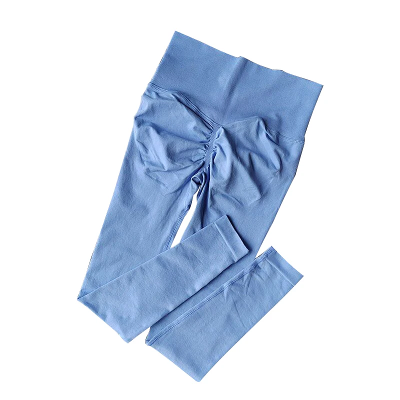 원활한 스포츠 요가 하이 웨이스트 바지 레깅스 스포츠 요가 체육관을 통해 볼 빠른 건조 바지 엉덩이 바지