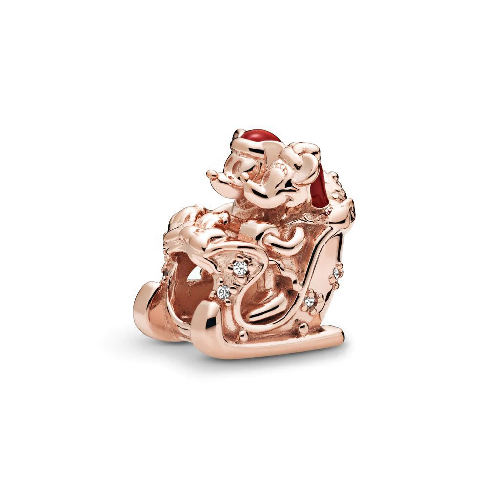 만화 마우스 미키 미니 시리즈 매력 커플 비즈 맞는 원래 팔찌 DIY 펜던트 비즈 여성을위한 보석 만들기