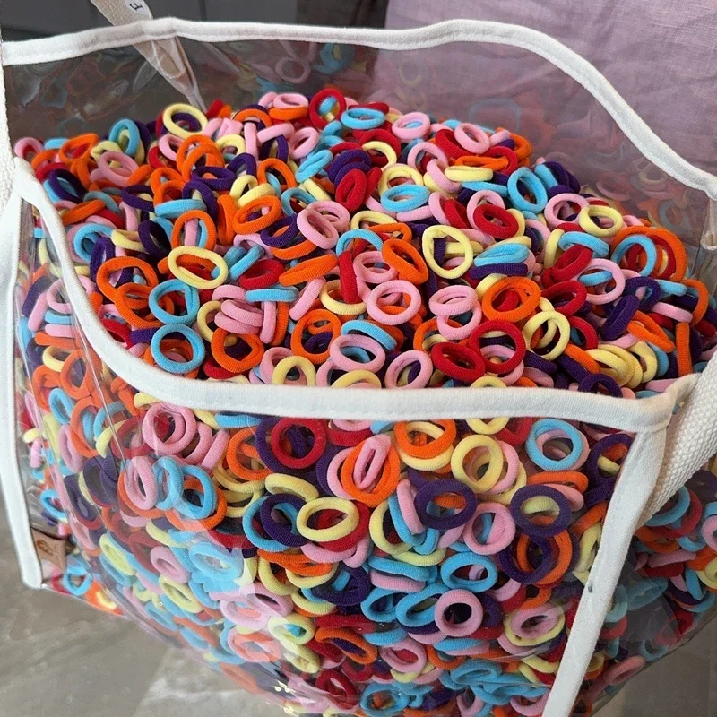 20/50/100Pcs 여자를위한 다채로운 기본 나일론 Ealstic 헤어 넥타이 포니 테일 잡아 Scrunchie 고무 밴드 아이 패션 헤어 액세서리