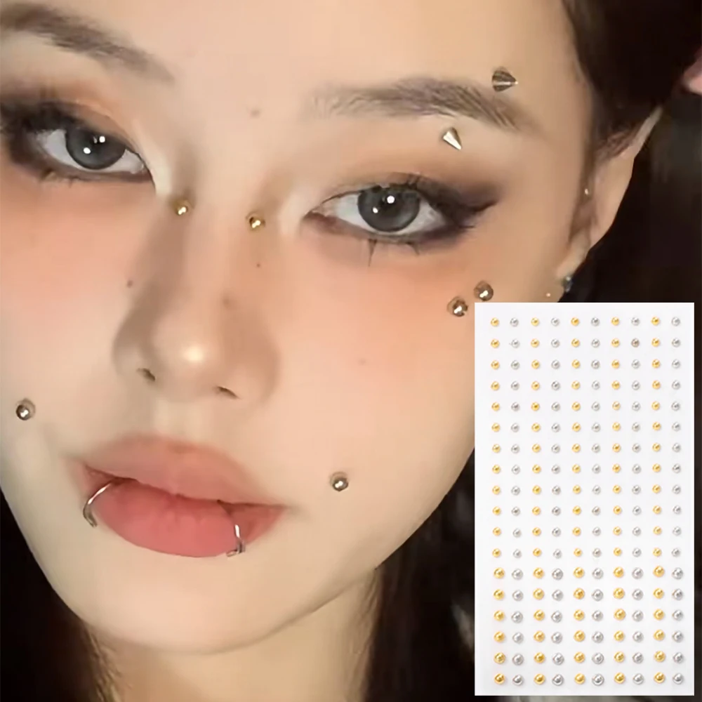 180 PC 비 피어싱 립 손톱 스티커 Selfadhesive 방수 재사용 가능한 가짜 립 네일 눈썹 코 링 바디 배꼽 쥬얼리