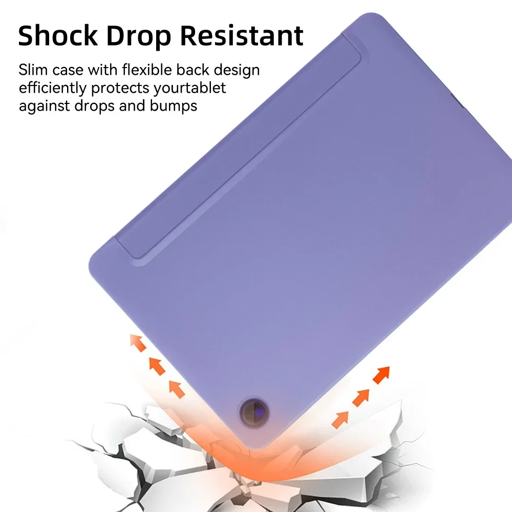케이스 S6 라이트 탭 A9 A8 A7 S7 S8 S9 및 플러스 FE 스마트 자동 수면 웨이크 기능 실리콘 커버에 대한 삼성 갤럭시 태블릿 케이스에 적합