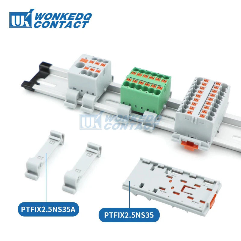 분배 블록 PTFIX 2.5mm² 2/4/6/7/12/13/18/19 연결 푸시인 전력 터미널 블록 커넥터 Din 레일 장착