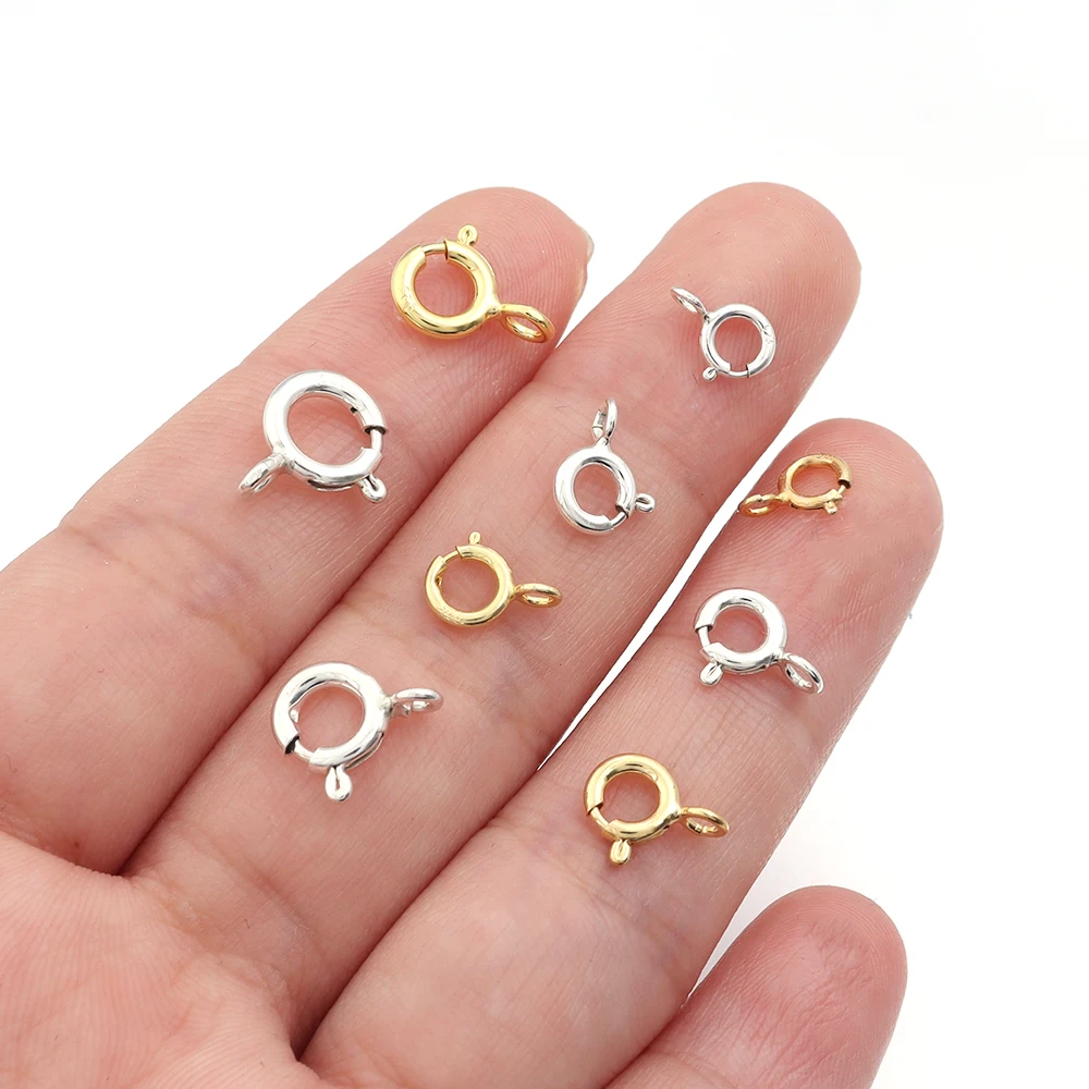 체인 목걸이 팔찌 커넥터에 대한 오픈 점프 링 쥬얼리 걸쇠와 5pcs s925 스털링 실버 스프링 링 걸쇠 도매