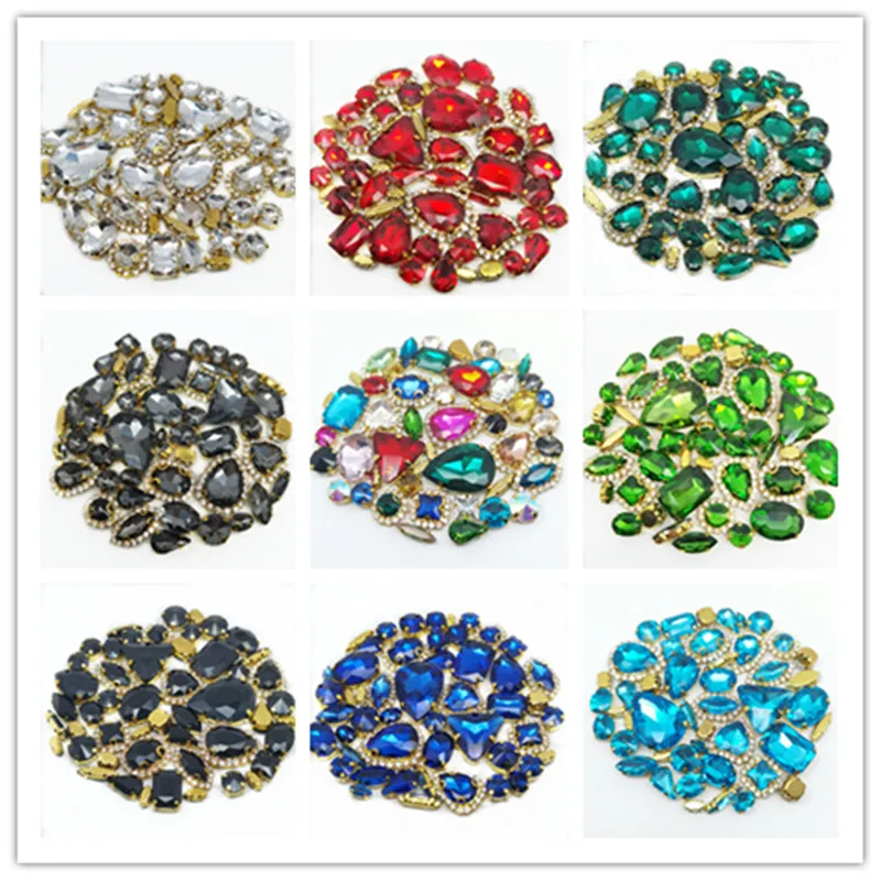22 색상 50 개/가방 반짝이 혼합 모양 유리 라인 석 골드 클로 크리스탈 버클에 바느질 Diy 웨딩 장식 액세서리 title=22 색상 50 개/가방 반짝이 혼합 모양 유리 라인 석 골드 클로 크리스탈 버클에 바느질 Diy 웨딩 장식 액세서리 