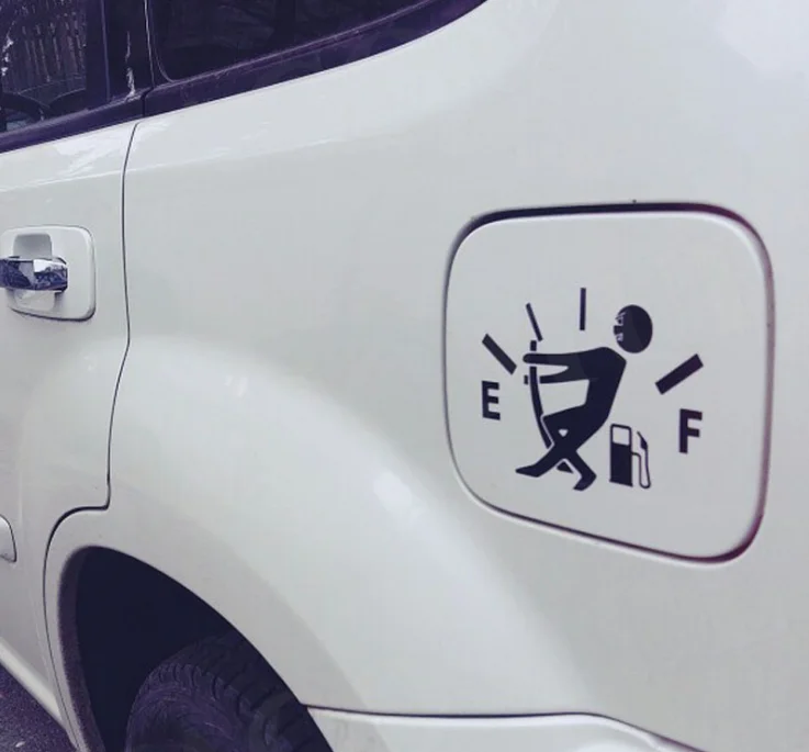 크리 에이 티브 재밌는 자동차 가스 탱크 캡 장식 스티커 자동차 가스 탱크 게이지 스티커 자동차 데칼 장식 외관 액세서리