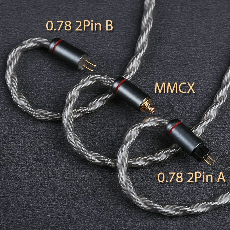 OPENHEART 4 코어 고순도 무산소 구리은 도금 밸런스 케이블 3.5/2.5/4.4mm MMCX/0.78 2Pin IEM 이어폰 케이블