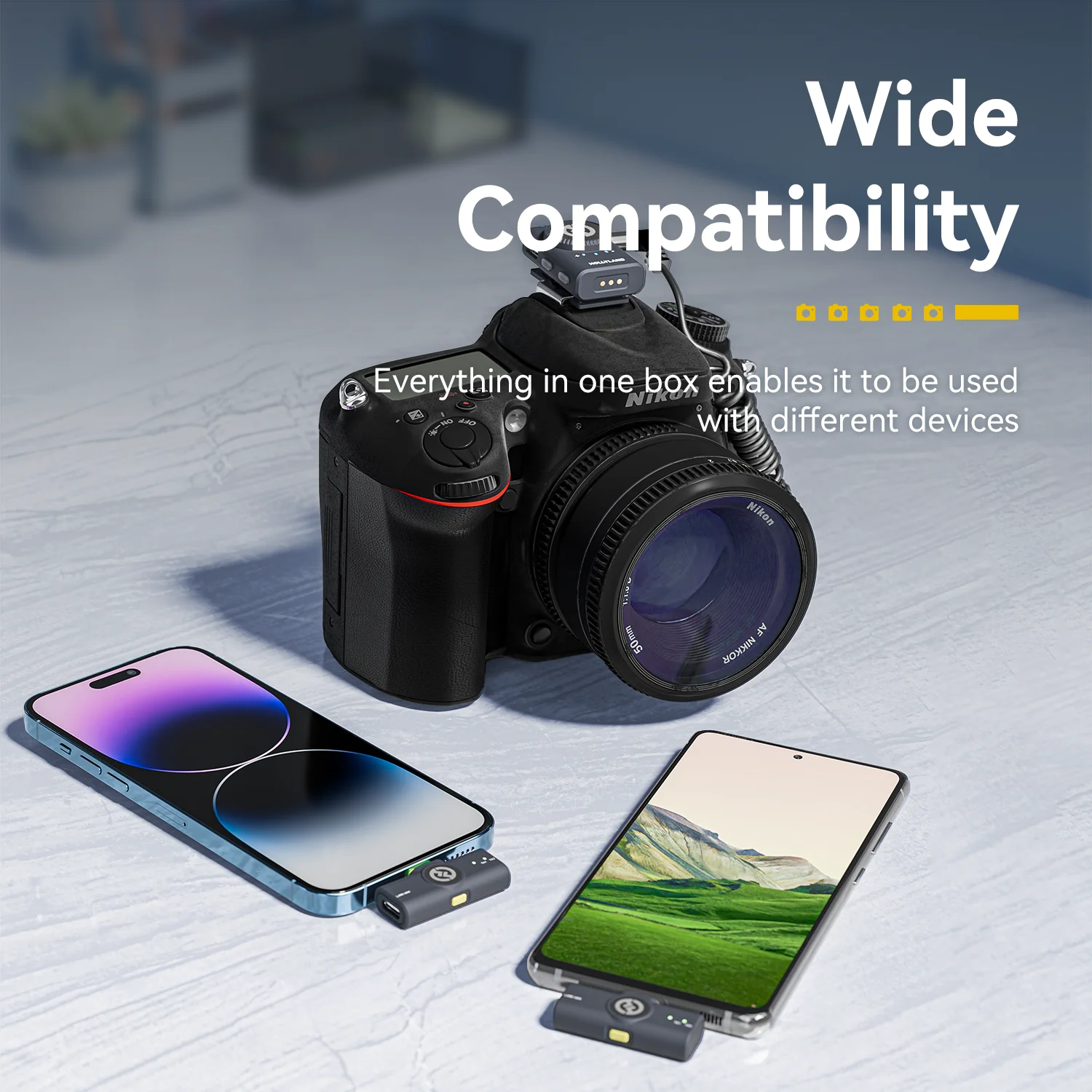 Hollyland Lark M2 iPhone 카메라 용 무선 라 발리에 마이크 300m 범위 소음 제거 사진 Vlog 용 30H 배터리