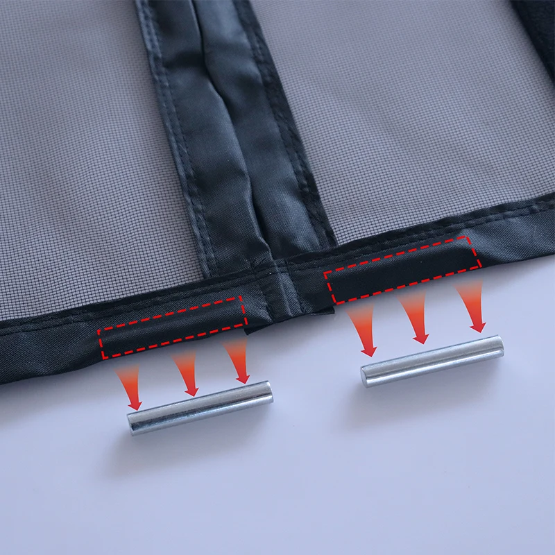 마그네틱 도어 스크린 곤충 모기장 커튼 블랙 플라이 곤충 자동 폐쇄 보이지 않는 메쉬 주방 실내 거실