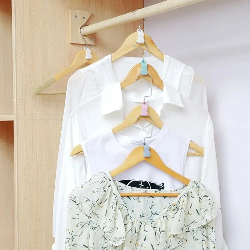 50/5Pcs 옷 걸이 후크 공간 절약 옷장 커넥터 후크 계단식 옷걸이 플라스틱 익스텐더 클립 옷장 코트 주최자