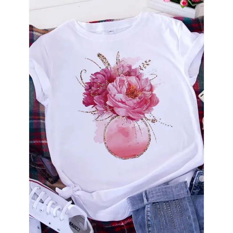 Brave Soul L 미국 복고풍 편지 사랑 흰색 티셔츠 여성 반팔 라운드 넥 느슨한 대형 캐주얼 탑 오버 사이즈