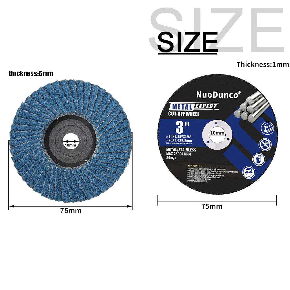 5pcs75mm 원형 수지 톱 블레이드 미니 커팅 디스크 그라인딩 휠 앵글 그라인더 액세서리 금속 목재 철 플라스틱 커팅 톱