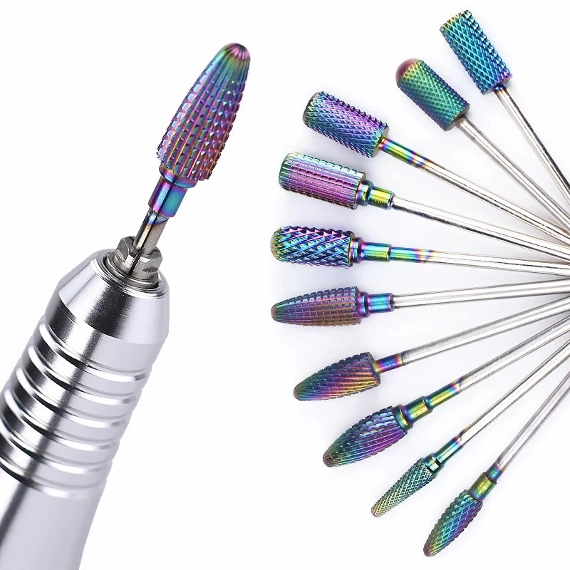 카바이드 텅스텐 네일 비트 밀링 커터 버, 전기 네일 드릴 비트, 페디큐어 큐티클 청소 도구, 매니큐어 버퍼 드릴