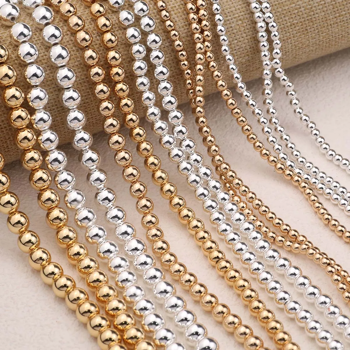 천연 적철광 스톤 KC 골드/실버 컬러 도금 비즈 쥬얼리에 대한 라운드 루즈 비즈 DIY 팔찌 목걸이 액세서리 만들기 title=천연 적철광 스톤 KC 골드/실버 컬러 도금 비즈 쥬얼리에 대한 라운드 루즈 비즈 DIY 팔찌 목걸이 액세서리 만들기 