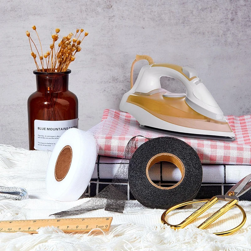 1Pc 핫멜트 양면 테이프 자체 접착 바지 DIY 봉제 공예 패치 워크 용품에 대한 바지 직물에 붙여 넣기 철