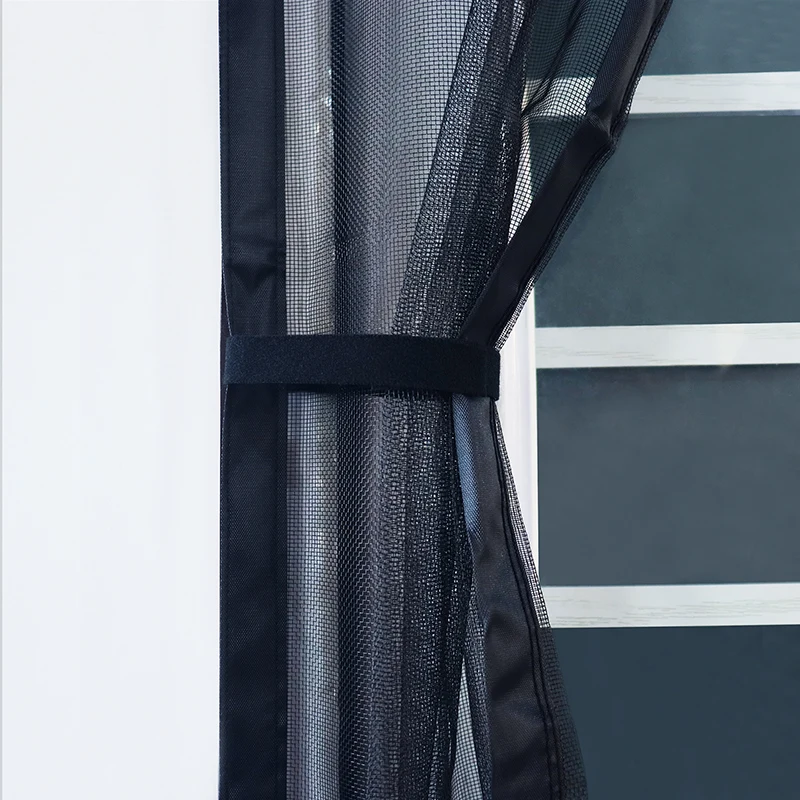 DTGJ 자기 도어 스크린, 검은 색 측면 도어 자기 모기장, 곤충 방지 비행, 여름 및 주방 실내 보이지 않는 그물