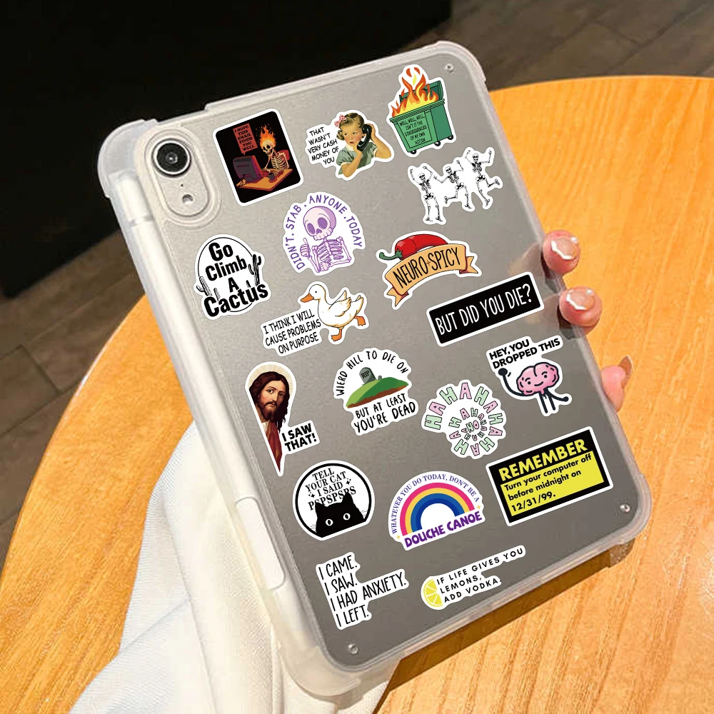 만화 스나키 MEME 스티커 데칼, 휴대폰 스크랩북, 스케이트보드, 여행 가방, 냉장고, 그래피티, 미적 스티커, 50 개, 100 개