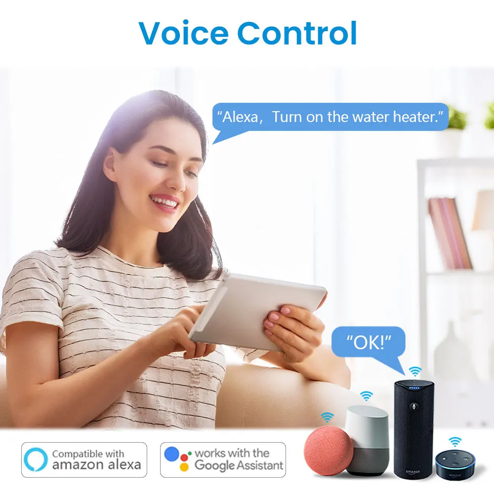 LoraTap WiFi 보일러 온수기 EU US IL 스위치 Tuya 스마트 라이프 App 원격 제어 에너지 모니터링 음성 Google 홈 Alexa