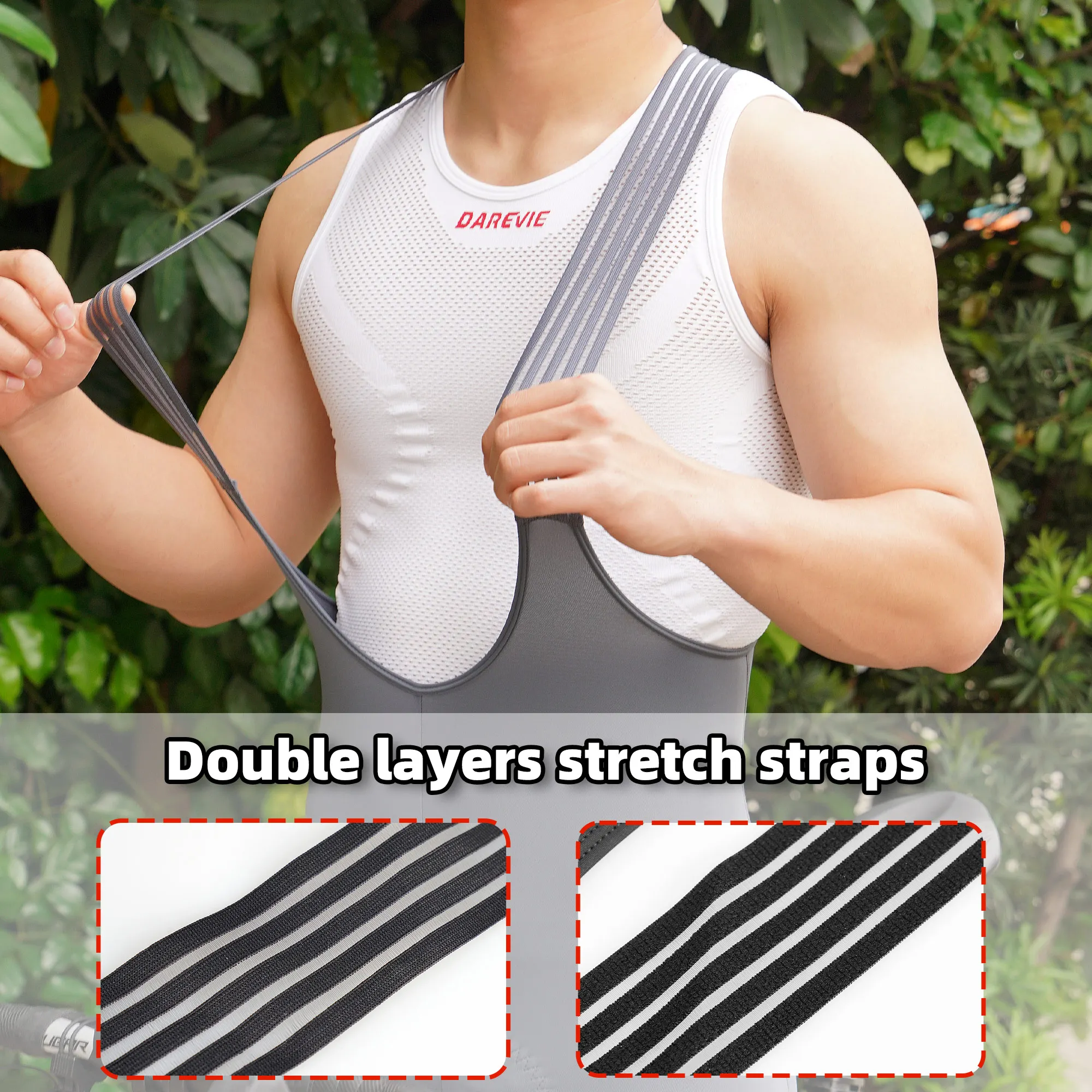 DAREVIE 사이클링 턱받이 반바지 Seamless 4.0 이탈리아 ELASTIC-INTERFACE 패드 사이클링 반바지 다이아몬드 레그 그리퍼 남성용 Bretelelle 반바지