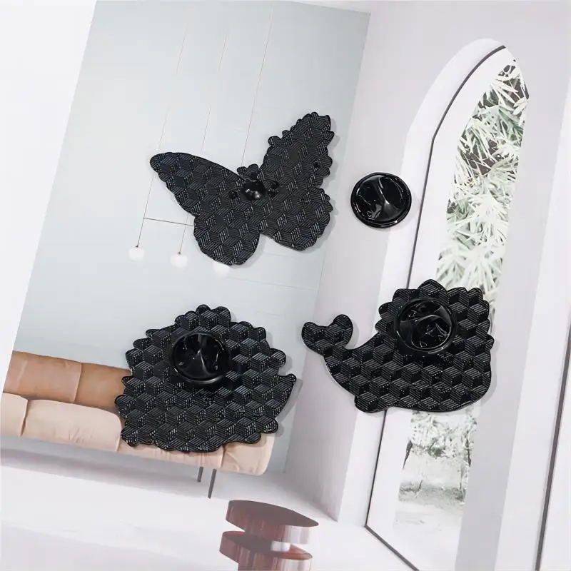 귀여운 즙이 많은 식물 에나멜 브로치 만화 다채로운 동물 나비 거북이 고슴도치 고래 배지 봄 여름 옷깃 핀