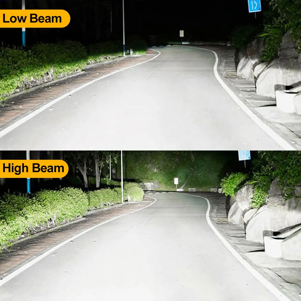 CSP 3570 자동차 헤드 램프 자동 미니 캔버스 LED 전구 터보 라이트, 22000LM, H7, 12 개, 6500K, 12V, 110W, 2 개