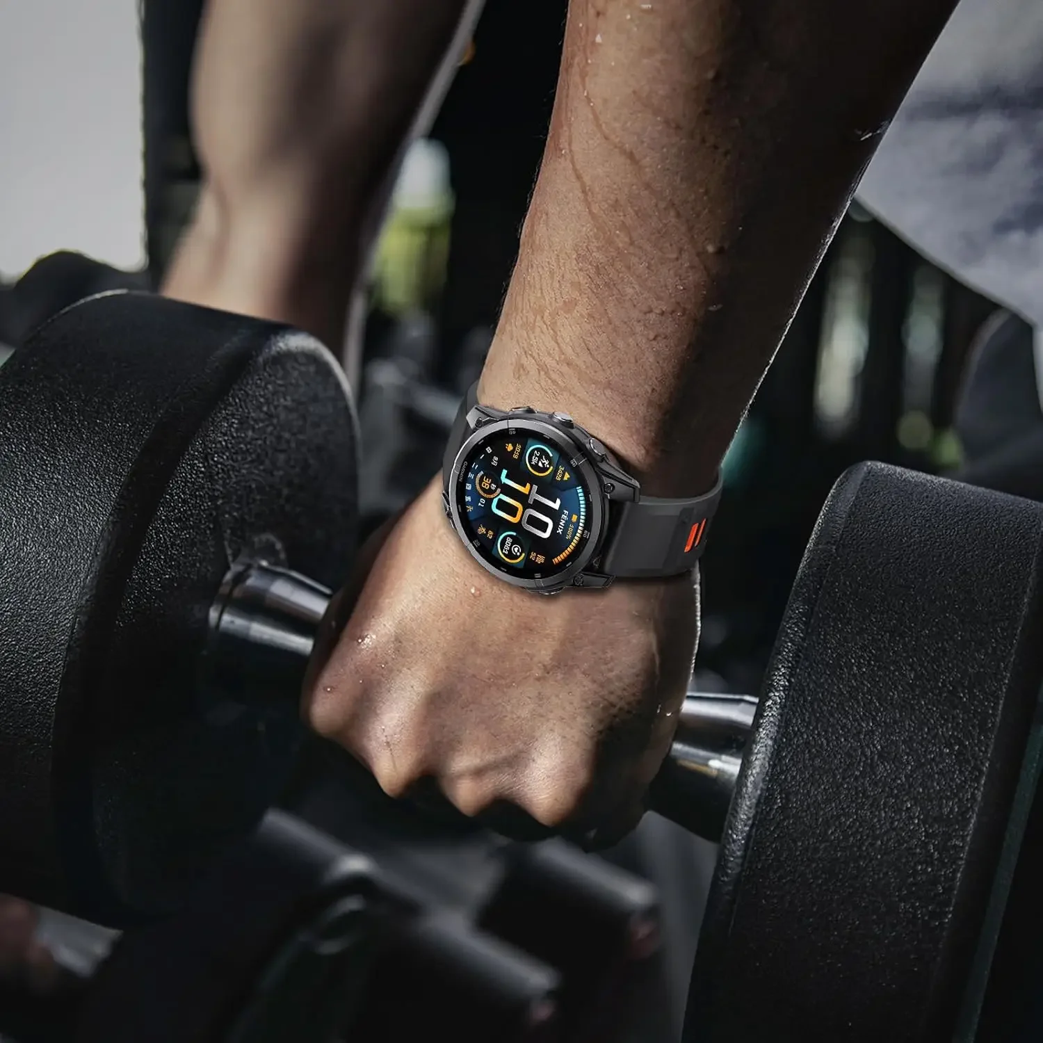 QuickFit 26mm 22mm Garmin Fenix ​​E 8 7X 7 6 6X/Epix Pro Gen 2 51mm 47mm/Tactix 시계 밴드 액세서리 용 2 톤 실리콘 스트랩