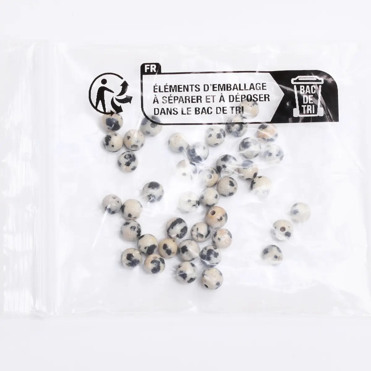 40-15 개/가방 4mm/6mm/8mm/10mm/12mm 천연 석재 라운드 느슨한 달마시안 재스퍼 비즈 쥬얼리 만들기 DIY 팔찌