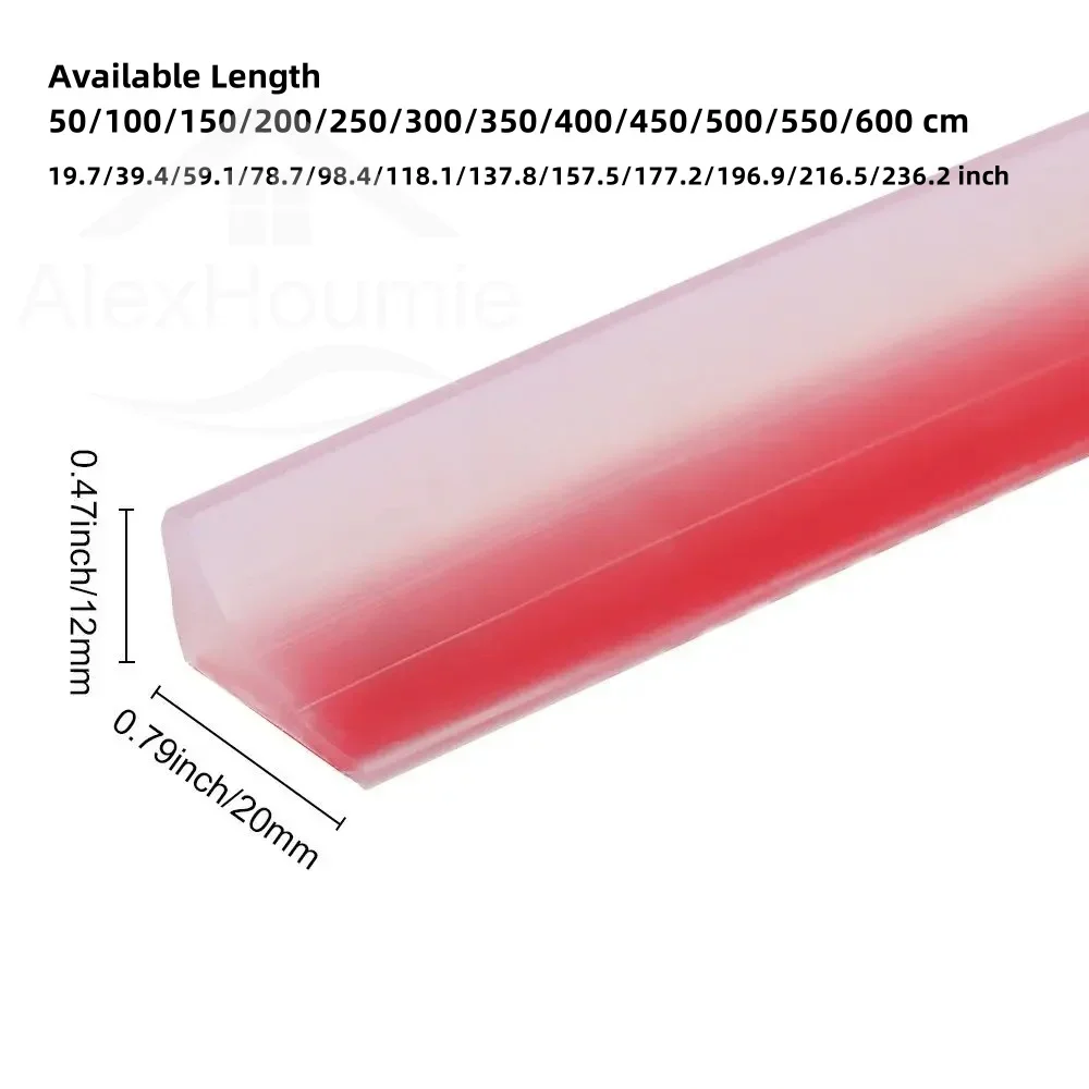자기 접착 성 실리콘 욕실 워터 스토퍼 물 유지 스트립 구부릴 수있는 욕실 도어 세탁기 샤워 댐 배리어
