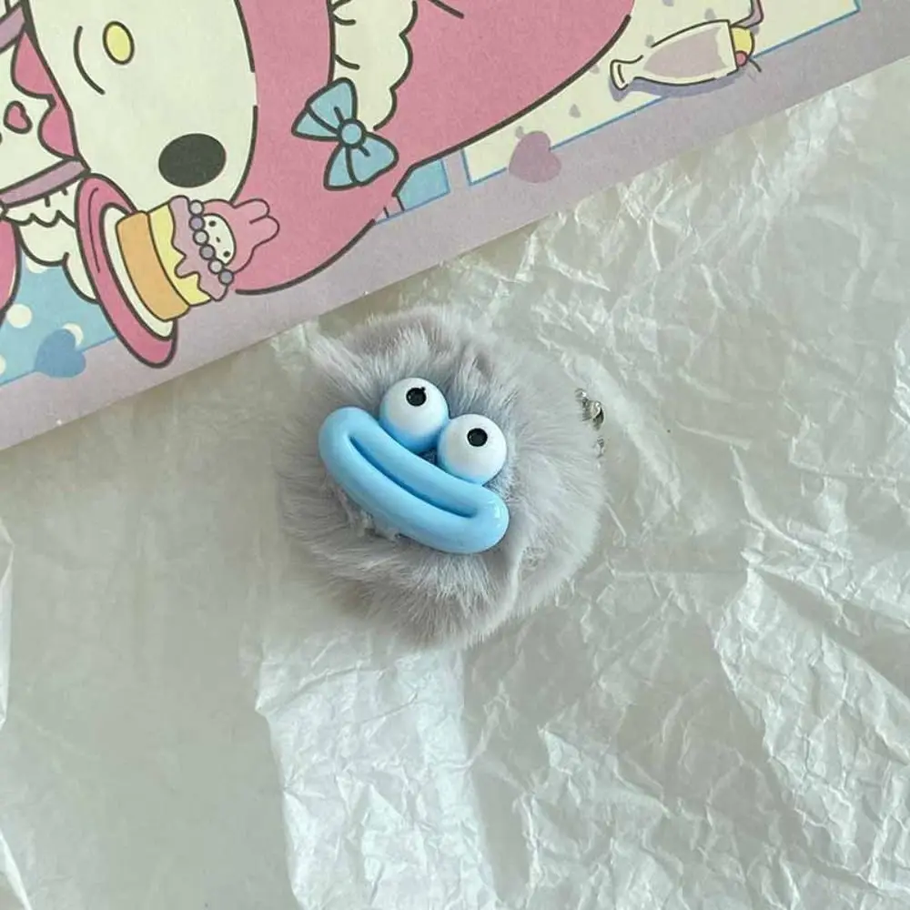 패션 만화 재미있는 광대 열쇠고리 미니 봉제인형 소시지 입 열쇠고리 귀여운 다채로운 큰 입 봉제 펜던트 가방 장식