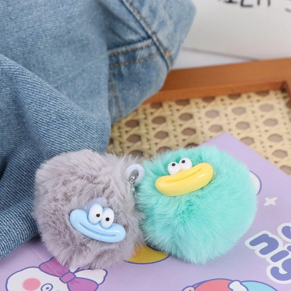 패션 만화 재미있는 광대 열쇠고리 미니 봉제인형 소시지 입 열쇠고리 귀여운 다채로운 큰 입 봉제 펜던트 가방 장식