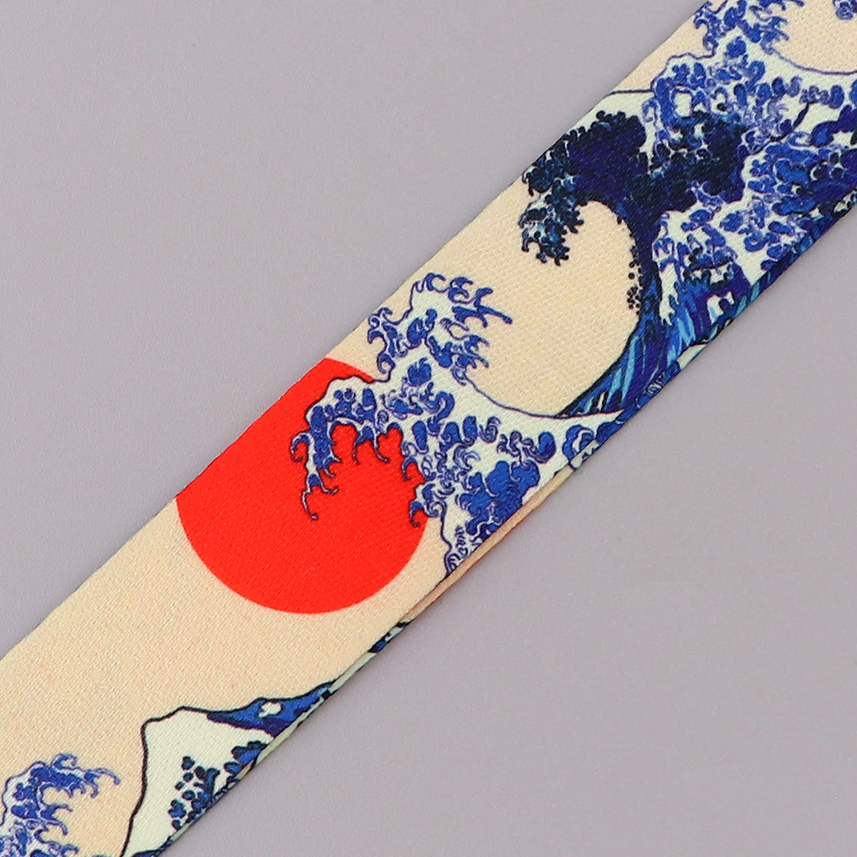 일본 파도 자격 증명 홀더 카드 배지 용 키 넥 스트랩 용 매는 밧줄 체육관 전화 스트랩 키 체인 열쇠 고리 액세서리 선물