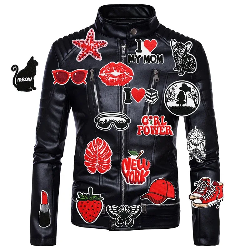 의류용 다리미 온 패치, 빨간색 의류 스티커, 원단 바느질 자수 패치, 열 접착제 아플리케, 융합 배지