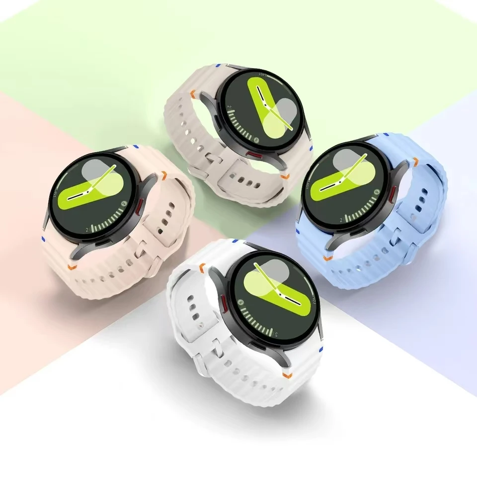 삼성 갤럭시 시계 7 용 기존 실리콘 스트랩 44mm 40mm FE 6 4 5 pro 45mm 팔찌 시계 6 클래식 43mm 47mm 스포츠 밴드