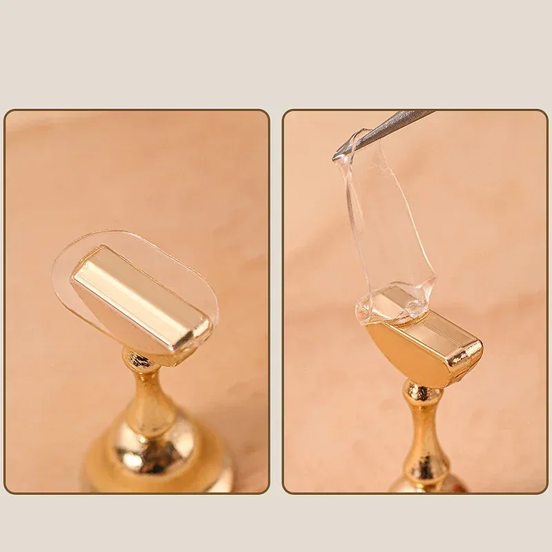 300Pcs 손톱 팁 홀더에 대 한 손톱 양면 접착 테이프 Traceless 투명 매니큐어 스트립 거짓 손톱 디스플레이 스탠드 도구