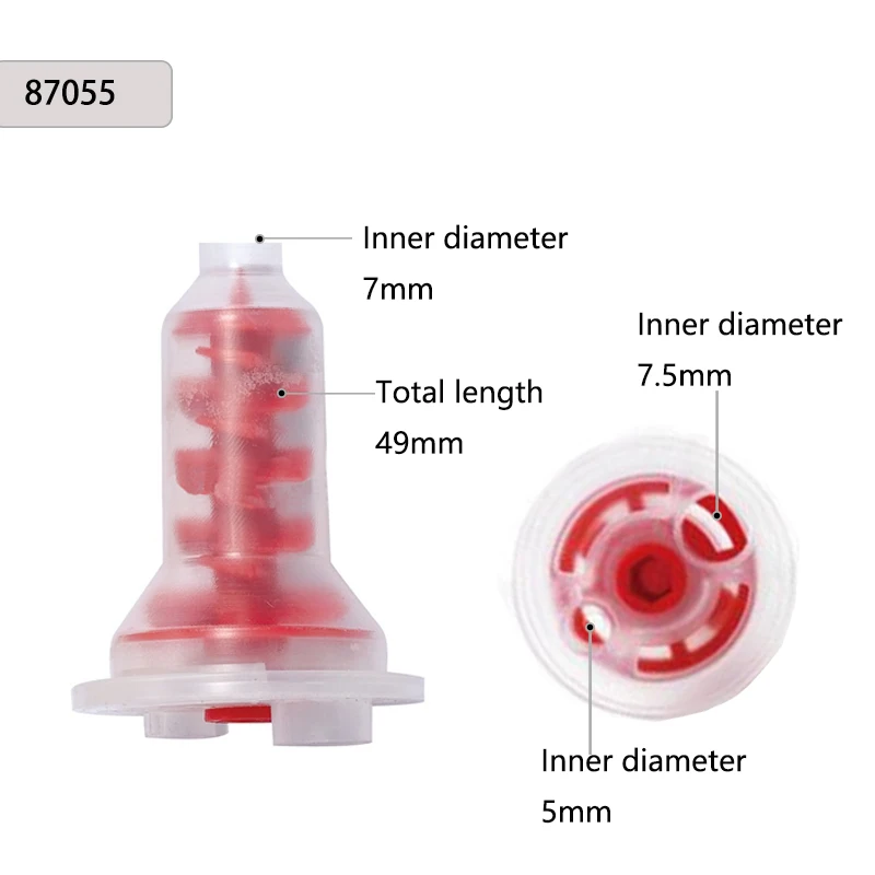 50/100PCS 치과 혼합 팁 실리콘 고무 혼합 팁 치과 인상 재료 혼합 튜브 틀니 실험실 컬러 튜브