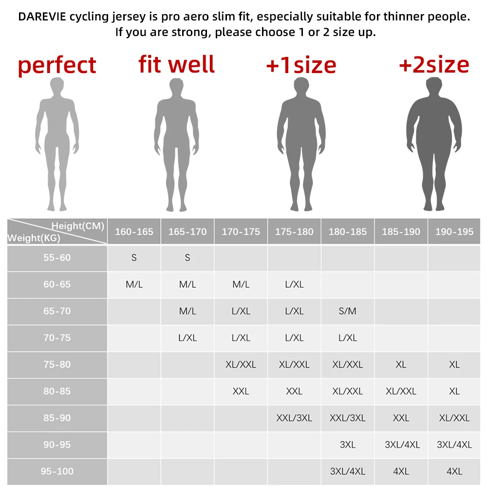 DAREVIE 남녀공용 사이클링 저지, 긴팔, 시원한 기술, 부드러운 통기성, 빠른 건조, SPF 50 스몰 사이즈