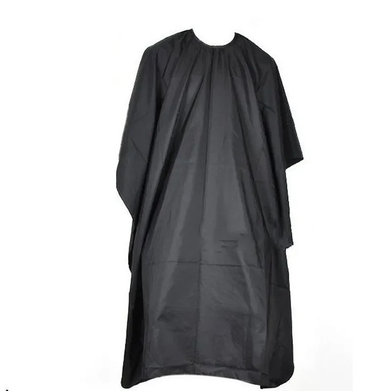 검은 미용 케이프 전문 헤어 살롱 이발사 천 랩 보호 가운 앞치마 방수 커팅 가운 헤어 천 랩
