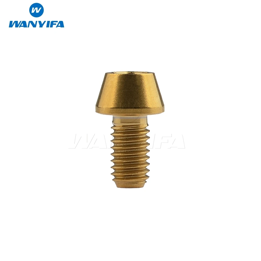 Wanyifa 티타늄 볼트 M5 x 9 16 18 20 25 30 35 40 45 50 55 60mm 알렌 키 테이퍼 헤드 볼트 나사 자전거 줄기 시트 포스트