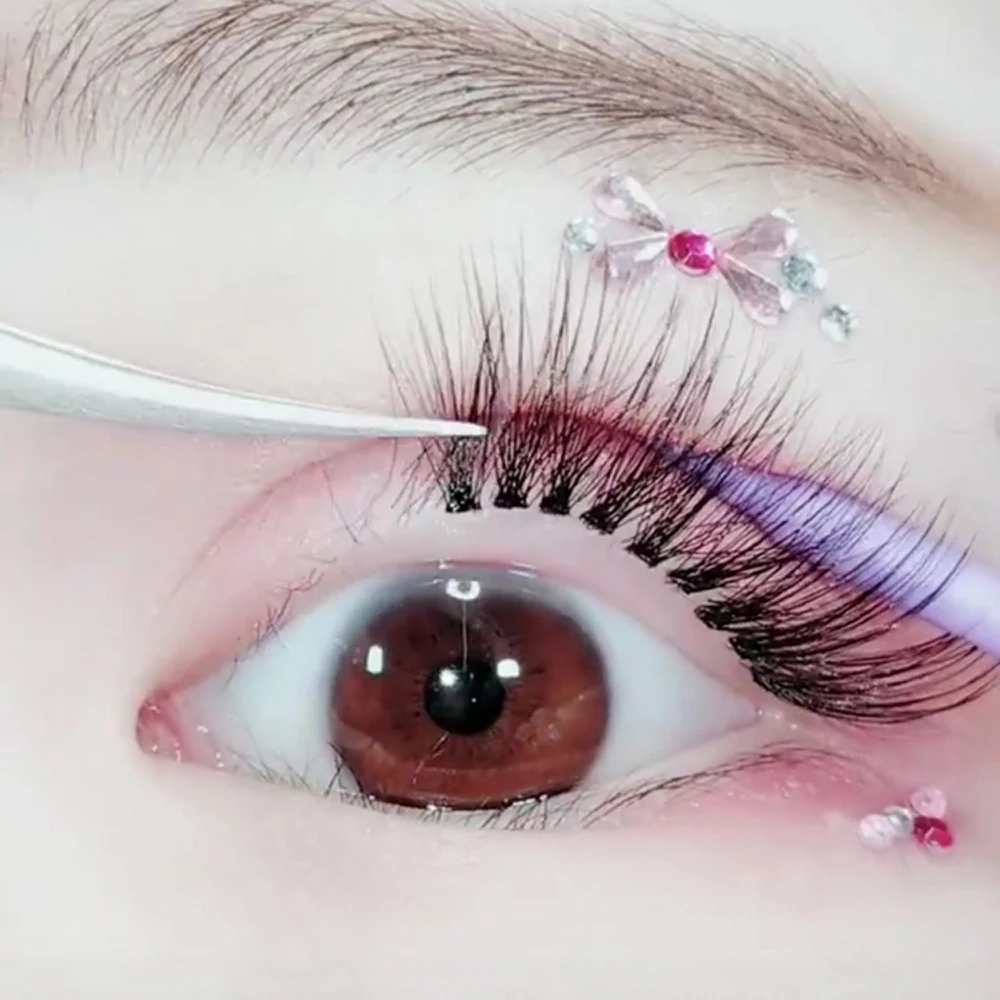 1박스 60개 클러스터 10/20D 연장 속눈썹, 개별 속눈썹, 자연 두꺼운 인조 속눈썹, 개별 속눈썹 묶음