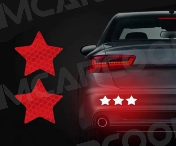 자동차 범퍼 반사 안전 스트립 스티커, 자동차 별 반사 스티커, 차량 경고 안전 테이프, 방수, 10 개